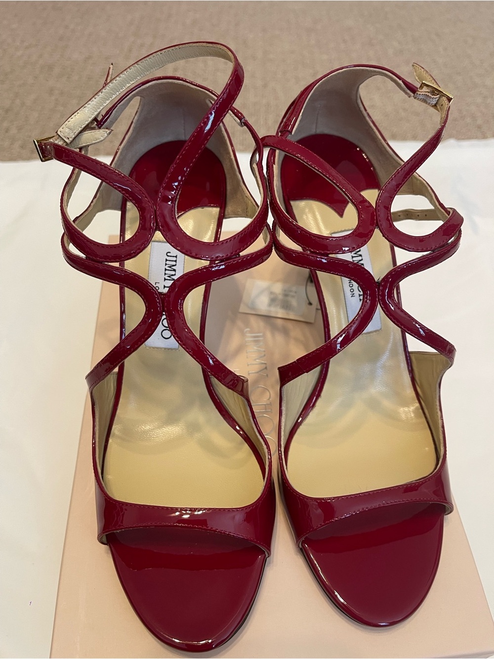 NWT Jimmy Choo Ivette 85 Raspberry Patent Heels 41 (US-11)